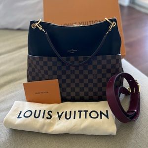 Authentic Louis Vuitton Damier Ebene Maida Hobo